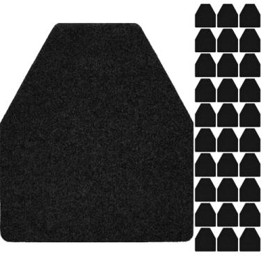 Imagem de Nuanchu Pacote com 30 tapetes antiderrapantes – tapetes de mictório com absorção de água, almofadas de mictório de banheiro para banheiro masculino (preto)