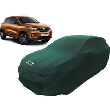 Imagem de Capa Automotiva Renault Kwid Tecido Helanca Cor Preta - Mz, Verde