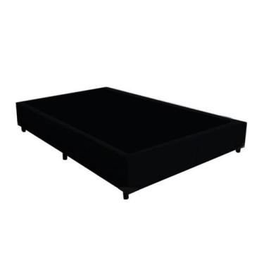 Imagem de Base box casal simples - preto suede bio star/molejo