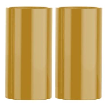Imagem de 2 Vasos Fibra De Vidro Milão M Tipo Vietnamita Cilindro 70cm Cores (Ouro Velho)