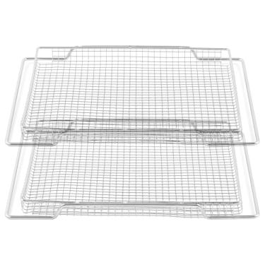 Imagem de Allstare Cesta de reposição para fritadeira de ar atualizada para peças de forno inteligente Breville 304 bandeja de fritadeira de ar de aço inoxidável BOV900 BOV950 BOV900BSS Breville Air Fryer