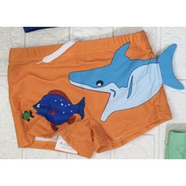 Imagem de Sunga Boxer Bebê e Infantil Proteção Solar Uv - Modella, Laranja, 2-4