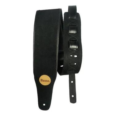 Imagem de Correia Basso Guitarra, Violão, Baixo Fb 01 Camurça Preta