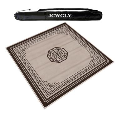 Imagem de Grande Tapete De Mahjong Para Mesa Com Bolsa De Transporte, Toalha De Mesa Antiderrapante Estilo Chinês Com Redução De Ruído Para Jogos De Cartas E Tabuleiro De Pôquer, Fácil De Limpar(140x140 cm/55.1