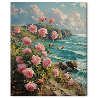 Imagem de Art Remedy Tela Ocean's Edge Flora Arte costeira vívida, envolto em galeria, 40,6 cm x 50,8 cm