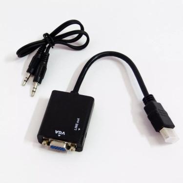 Imagem de Conversor Hdmi Para Vga Com Cabo Adaptador Saída P2 De Áudio