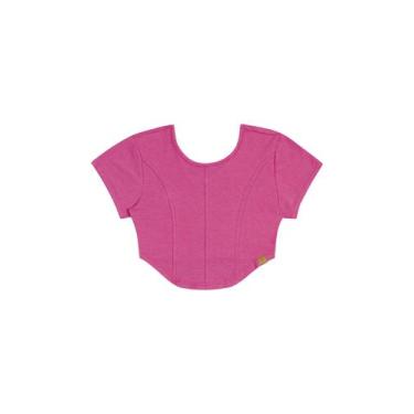 Imagem de Blusa Corset Básica em Molecotton Juvenil Gloss, Rosa, 10