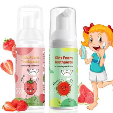 Imagem de Creme Dental de Espuma VOGSIG Kids - Baixo Teor de Flúor - 2 Tubos de 