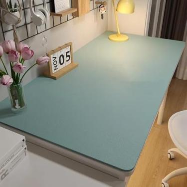 Imagem de RHPBSF Tapete de mesa de couro, grande almofada de mesa de escritório, tapete de mesa de computador, tapete de laptop para mesa, tapete de protecor de mesa, tapete de escrita, bloco de escrita, tapete