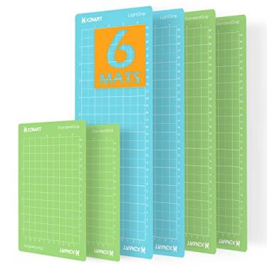 Imagem de Xinart Tapete de corte para Cricut Joy 2 peças 11,4 x 16,5 cm tapete de corte padrão + 4 peças de 11,5 x 12 polegadas tapetes de corte adesivos compatíveis com Cricut Joy