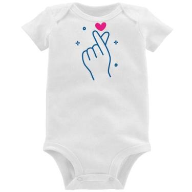 Imagem de Body Bebê Mini coração coreano - Foca na Moda, Branco, G