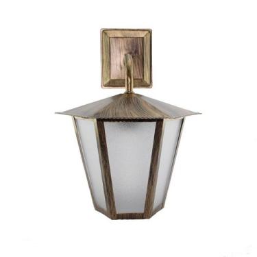 Imagem de Arandela Colonial Sextavada L3B em Aço Ouro Velho - Ideal Iluminação