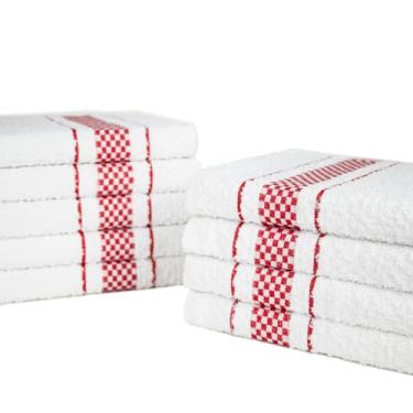 Imagem de Jogo 05 Pano de Prato Atoalhado Felpudo 370g/m² Linha Malta Conforto Premium 100% Algodão - Vermelho