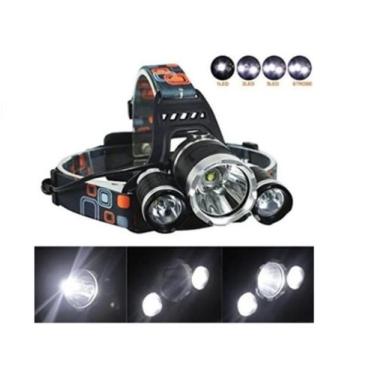 Imagem de Lanterna de Cabeça profissional Recarregável  super potente Led Triplo