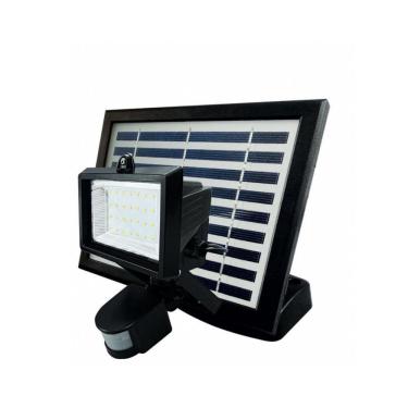 Imagem de Refletor Led Taschibra Placa Solar + Sensor Presença Prime 02 Ip44 Preto Luz Branco Frio 6500K