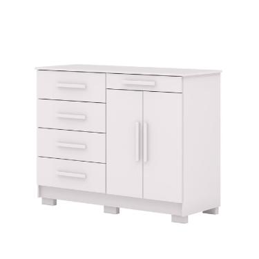 Imagem de Cômoda Sapateira 5 Gavetas 2 Portas Sirius Branco - Vila Rica