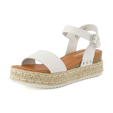 Imagem de Sand lia anabela feminina Melissa Espadrille da Cushionaire, Branco, 8