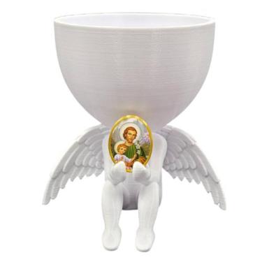Imagem de Anjo da Guarda Anjinho São José Vasinho Decoração - Point da Fe