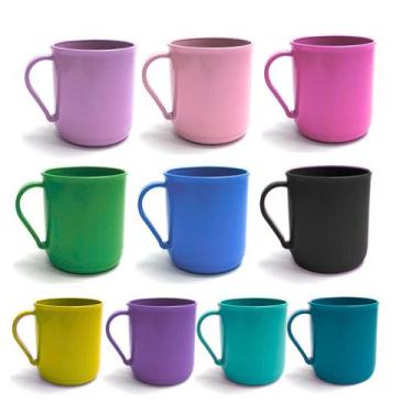 Imagem de Kit 4 Canecas Plásticas 400ML Para Escolas Festas Livre de BPA - GP Pl
