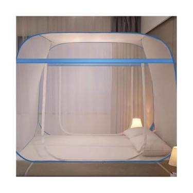 Imagem de Tenda mosquiteira de poliéster Redes mosquiteiras respiráveis com fundo pop-up mosquiteiro para casa fácil de armazenar