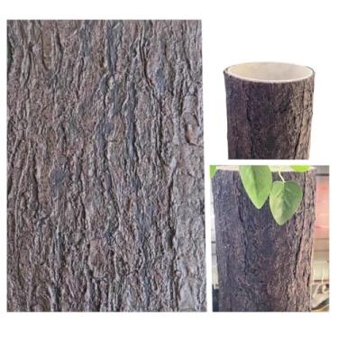 Imagem de Cobertura de planta de casca de árvore falsa, durável para casca de árvore sintética, casca de PVC forte para colunas e paisagens ao ar livre (0,8 x 1 m)