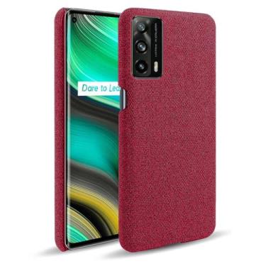 Imagem de Capa para OPPO Realme X7 PRO ULTRA,Capa desenhada em lona,Case Protetora Ultrafina com Empunhadura Macia,Design em Tecido Antichoque e Antiarranhões-Red