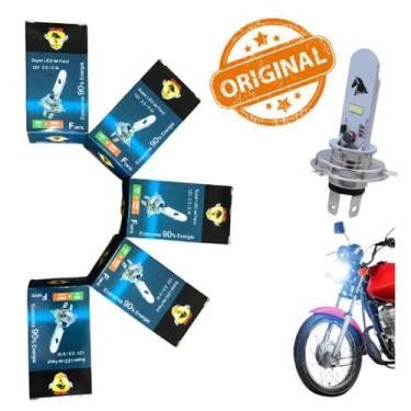 Imagem de KIT 5 Lâmpada Farol Led 8000k Cavalinho Universal encaixe  H4 para mot