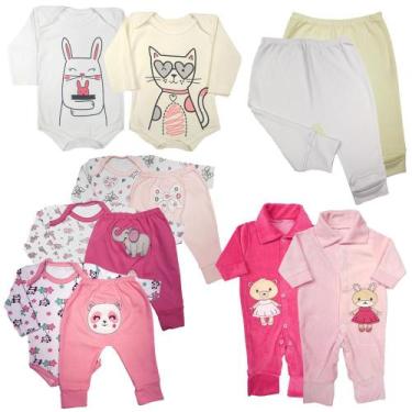 Imagem de Kit 12 Pçs Roupa Bebê Enxoval Menino Menina Inverno Estiloso - Koala B