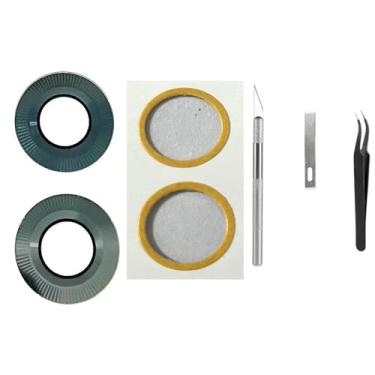 Imagem de 1 conjunto/2 peças de reposição de vidro para lente traseira da câmera traseira para Motorola Moto G Play 2024 XT2413 com adesivo e kit de ferramentas