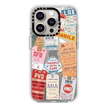 Imagem de CASETIFY Capa transparente para iPhone 15 Pro [não amarela/2 m. Proteção contra quedas de grau militar/compatível com Magsafe] - AirTags - Transparente