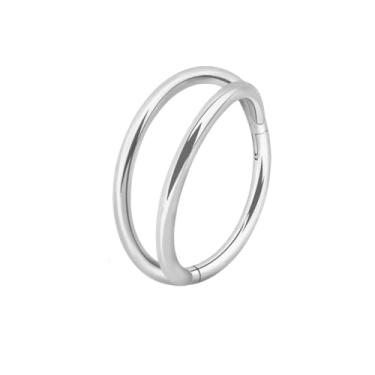 Imagem de Pierced Owl Anel clicker de segmento articulado de aço inoxidável 316L de aço inoxidável 16GA, 7mm Diameter, Metal, Sem Pedra Preciosa