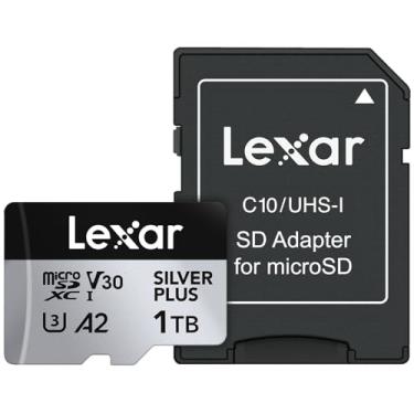 Imagem de Lexar Cartão de memória 1T Professional Silver Plus microSDXC, UHS-I, C10, U3, V30, Full-HD e vídeo 4K, leitura/gravação de até 205/150 MB/s, para videógrafos, jogadores (LMSSIPL001T-BNANU)