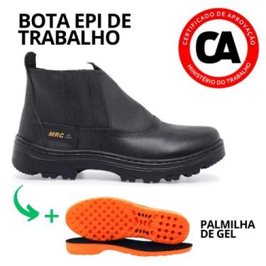 Imagem de Bota Botina De Segurança Com Palmilha Grossa EPI de Trabalho Reforçada