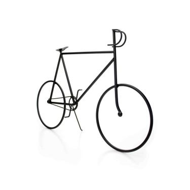Imagem de Escultura Bicicleta Em Metal Preto 32x50x9cm