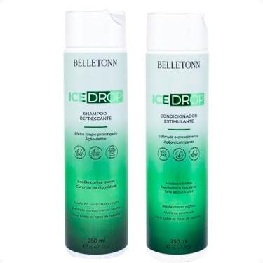 Imagem de Kit Shampoo e Condicionador Belletonn Ice Drop 250ml Anticaspa Controle de Oleosidade Hidratação dos Fios