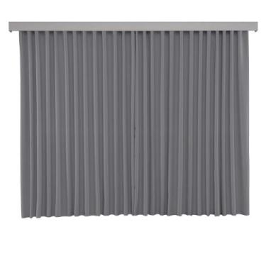 Imagem de Cortina Blackout 4,00x2,80 Trilho Suíço em tecido - Bella Dani, Cinza