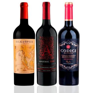 Imagem de Combo 3 Vinhos Tintos 750ml - Várias Marcas