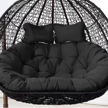 Imagem de Almofada De Cadeira De Balanço Dupla, Almofada De Cadeira De Ovo Pendurada Grossa à Prova D'água, Almofada De Assento De Substituição Lavável Para Cadeiras De Rede, Almofadas De, D