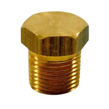 Imagem de Plug Bujão Sextavado Rosca 1/8 Npt Latão Ar Água Óleo - STORE AUTO