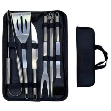 Imagem de Kit Churrasco Completo Com Faca Grelha E Espetos - Relet