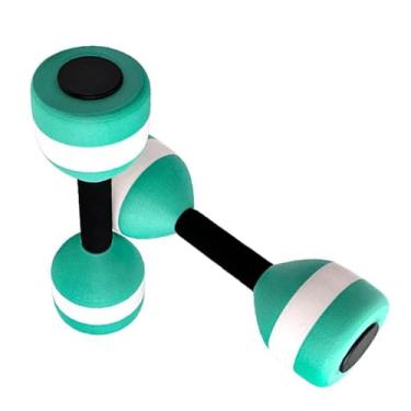 Imagem de oshhni 2 peças de halteres aquáticos para exercícios em piscina, halteres aquáticos fáceis de segurar, flutuabilidade aprimorada, aeróbica, fitness, para, Verde Escuro