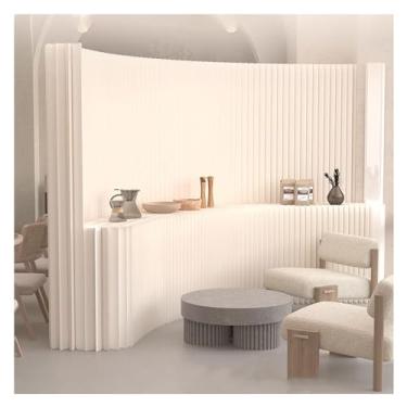 Imagem de Biombos e Divisórias Divisória De Ambiente Portátil Dobrável Com Prateleira E Base De Acrílico, Divisória De Privacidade Para Escritório Em Casa Para Separação De Espaço, Divisória De Parede Retrátil