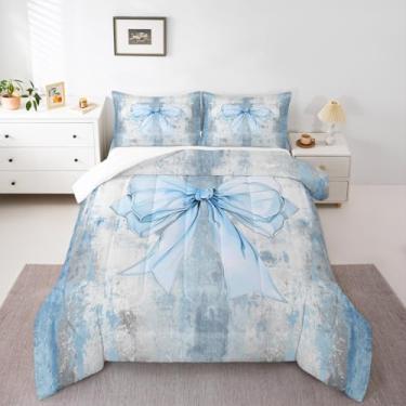 Imagem de Erosebridal Conjunto de cama King com pintura a óleo, gravata borboleta refrescante para crianças, ombré, moderno, abstrato, estética, fantasia, arte, macio, respirável, edredom com 2 fronhas