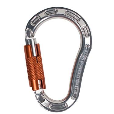 Imagem de Alumínio Forjado com Bloqueio de Parafuso HMS Carabiner Clip | Mosquetão de Segurança Resistente de 22 KN com Trava Tripla | Perfeito para Trabalho Industrial, Rigging, Escalada de Pedra
