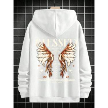 Imagem de Moletom Estampado Blessed Streetwear Casaco Frio Unissex - Core Base, 