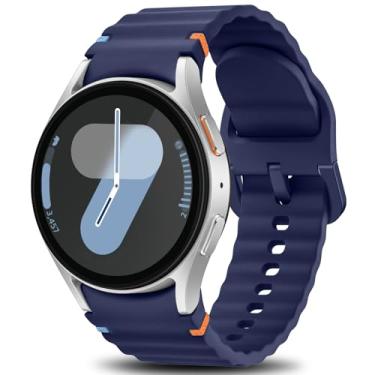 Imagem de DGege Pulseira esportiva de silicone macio compatível com Samsung Galaxy Watch 7 6 5 de 40 mm e 44 mm/Ultra 47 mm/FE 40 mm/Classic 6 5 4