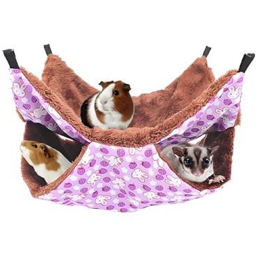 Imagem de TARANDUS Hamster para gaiola para furões - Cama esconderijo grande e macia de porquinho-da-índia, rede de chinchila, para animais pequenos, porquinho-da-índia, furão, gatinho, esquilo, chinchila, rato
