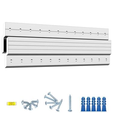 Imagem de Suporte de gancho francês resistente 30,48 cm - Z Bar Suportes de montagem de parede, gancho francês para imagem de grampo francês Suporte de parede para moldura de pendurar, espelho, quadro branco, prateleira de armário flutuante, decoração