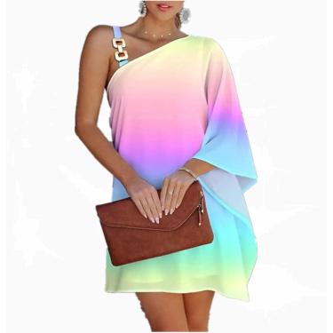 Imagem de Mulheres Soltas Florais Sexy Babados Fora Do Ombro Mini Vestido De Verão Stap Camis Vestidos De Praia De Festa, Pink, XL