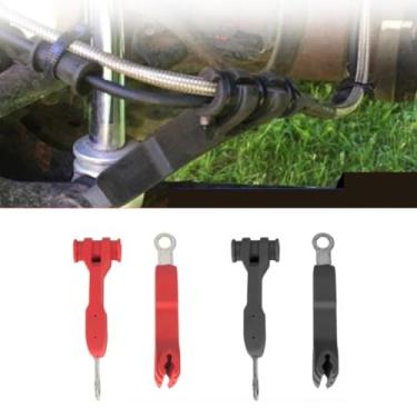 Imagem de Separador de freio de carro âncora de linha de freio frontal para JK JL Wrangler 2007-2023 kit de carroceria acessórios de carro (preto)